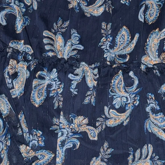 Lucky Brand Navy Paisley Dress - Picture 4 of 5